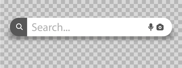 Search bar icon Search form with shadow Ready search bar for web design app software and interface design Address and navigation bar icon Vector illustration