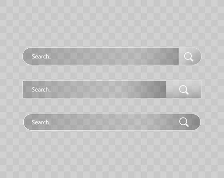 Vektor search bar template web transparent