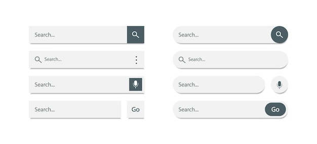 Search bar templates design set