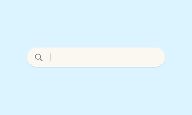 Search bar Web Search button concept 3d Search window with shadow Vector