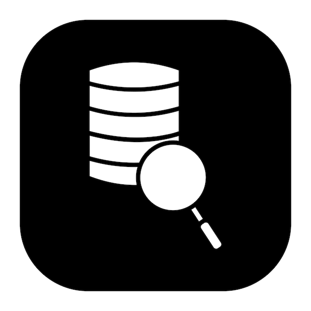 Search Database Vector Illustration