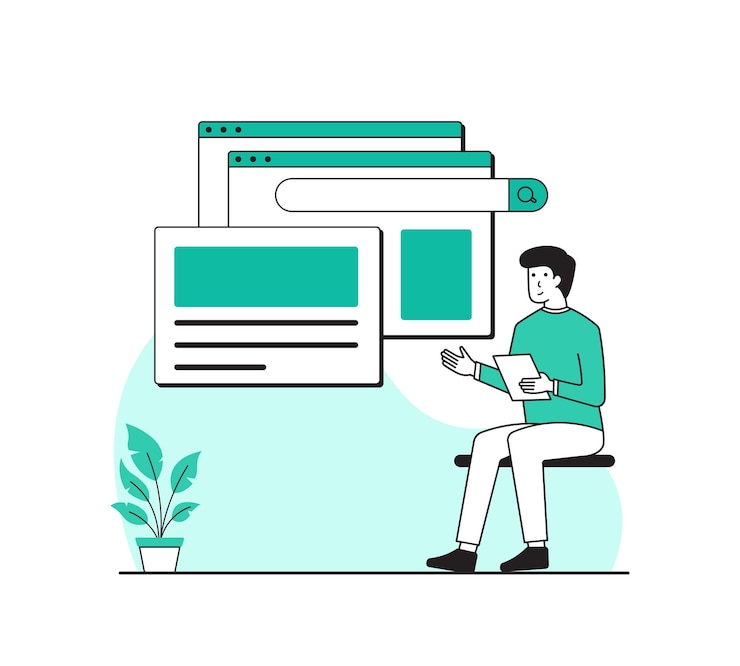 Vektör search engine optimization illustration
