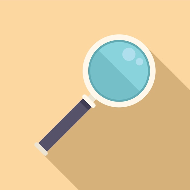 Search magnifier icon flat vector Secret service Call center