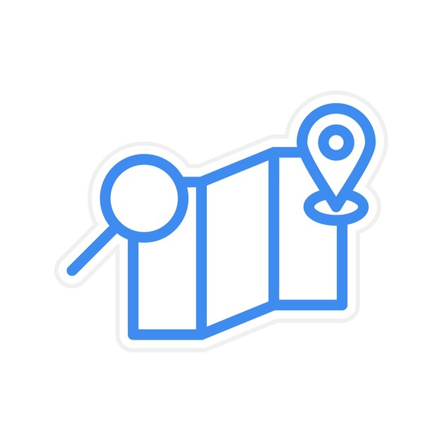 Search Map Vector Illustration