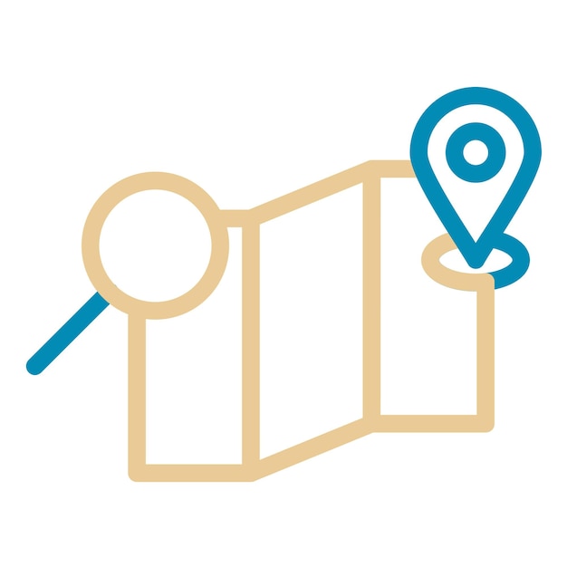 Search Map Vector Illustration