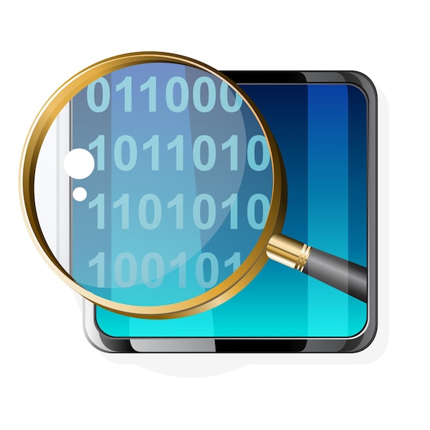 Search media vector icon for web and user interface design