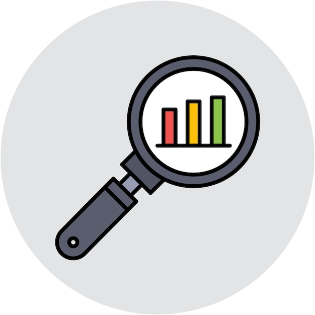 Search Statistics Vector Illustration Style