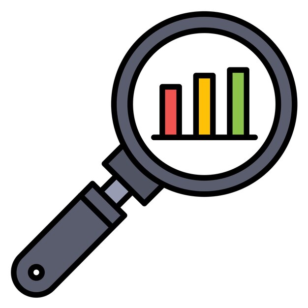 Search Statistics Vector Illustration Style