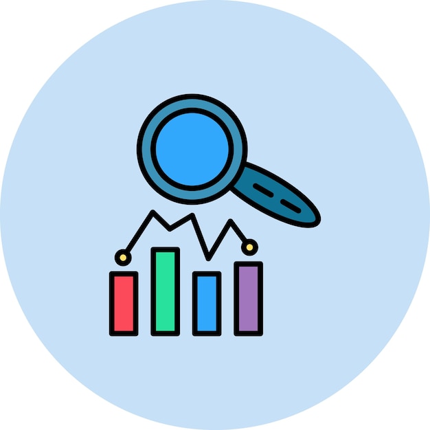 Search Stats Flat Illustration