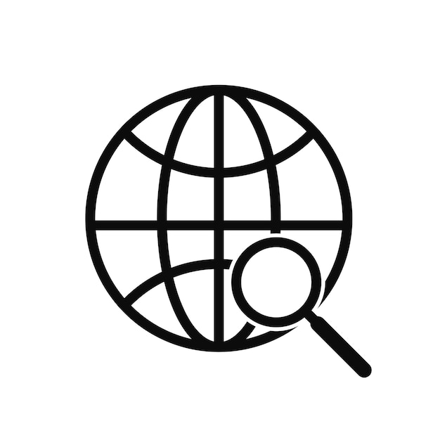 Search web icon on white background
