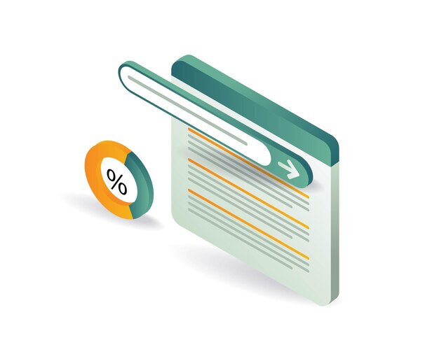 Searching for information in search engines illustration
