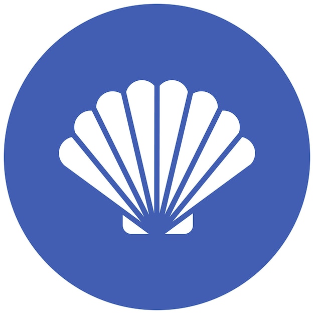 Seashell vector icon Can be used for Coastline iconset
