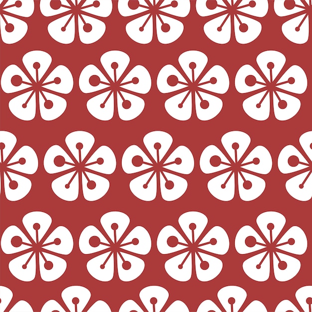Seasonal blooming flowers seamless pattern print