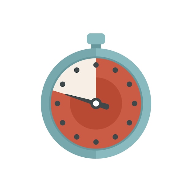 second stopwatch icon flat vector watch timer countdown clock isolated