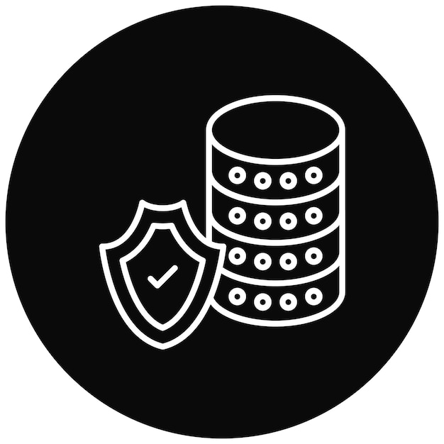 Secure Database icon vector image Can be used for Networking and Data Sharing