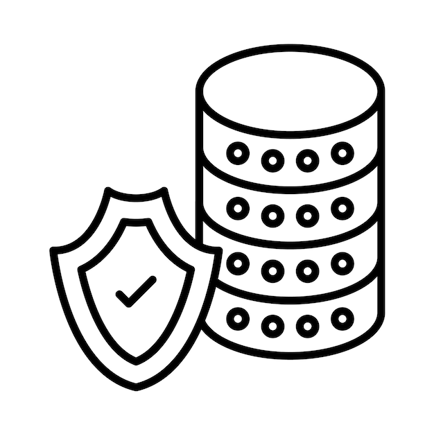 Secure Database Line Illustration