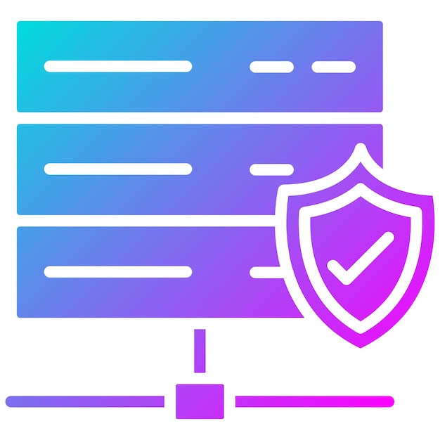 secure database vector illustration style