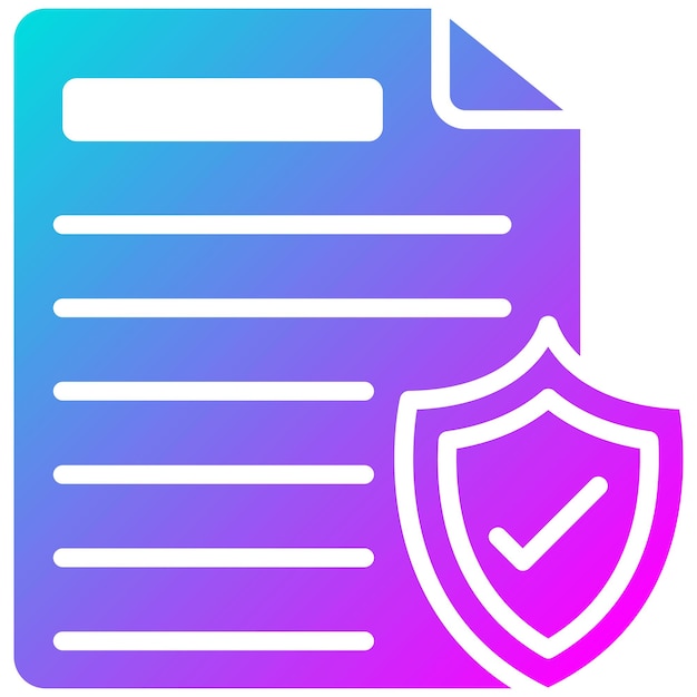 Secure Document Vector Illustration Style