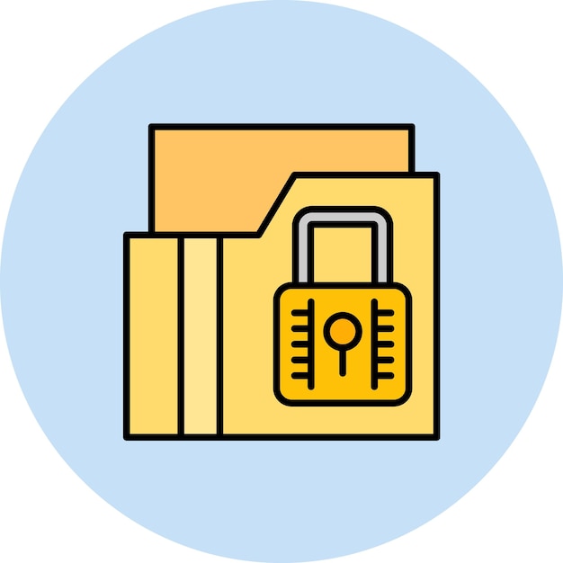 Secure Folder Flat Illustration