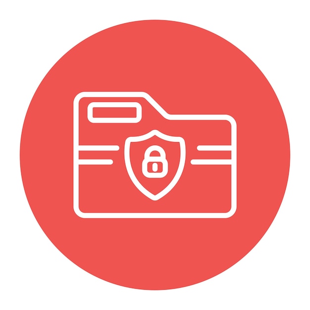 Secure folder icon vector image Can be used for Information Security