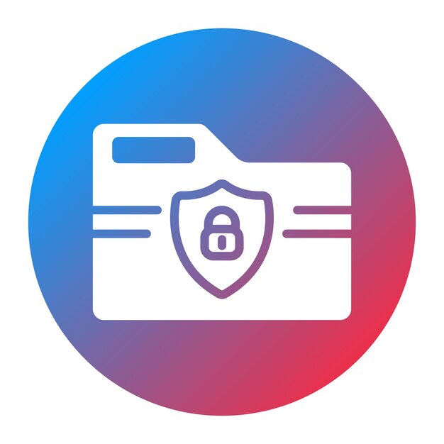 Secure folder icon vector image Can be used for Information Security