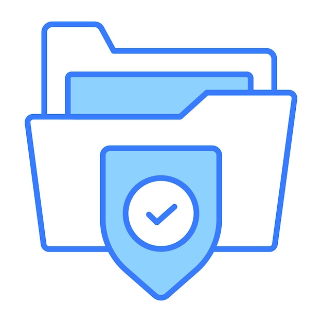 Secure folder vector design in modern and trendy style