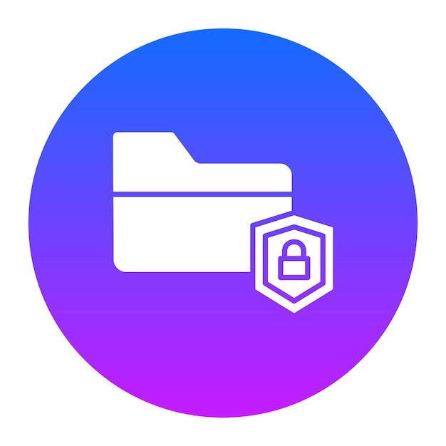Secured Folder Vector Illustration
