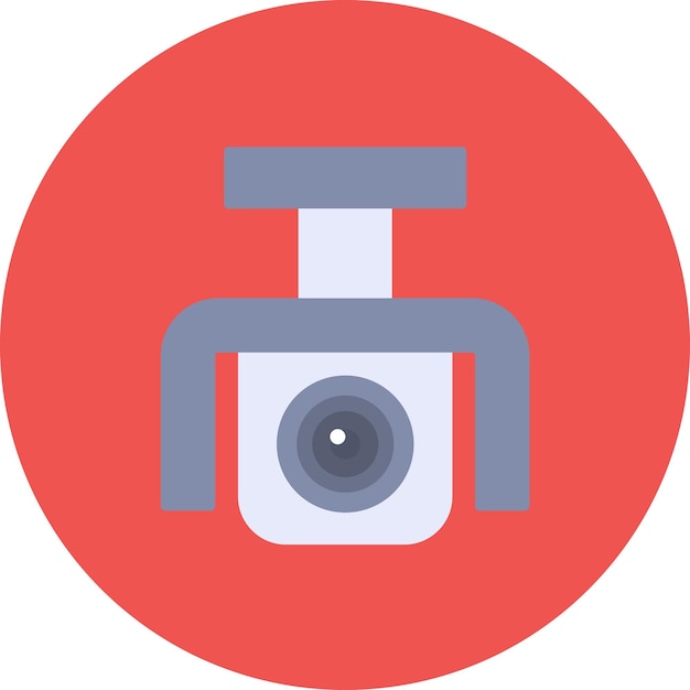 Security Camera Flat Illustration