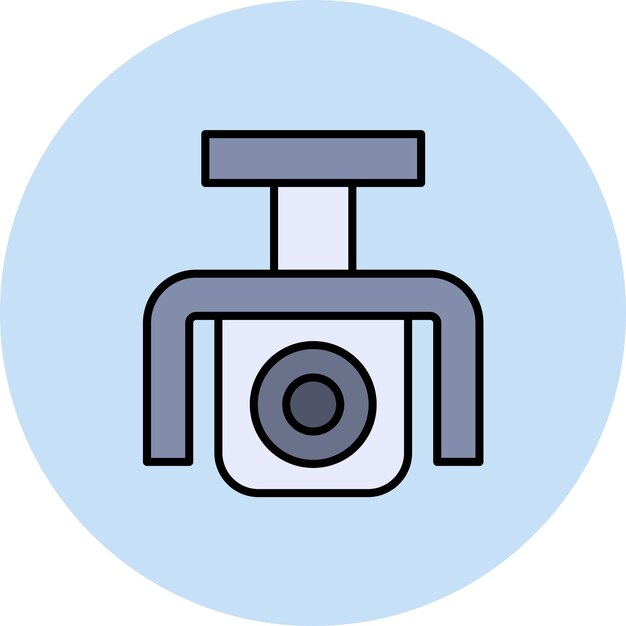 Security Camera Flat Illustration