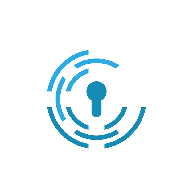 Security logo technology for your company shield logo for security data
