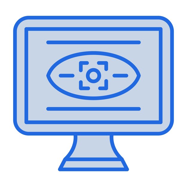 Security Monitors Blue Tone Illustration