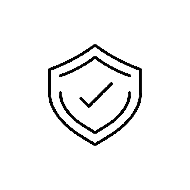 security shield check icon ideal for protection and verification