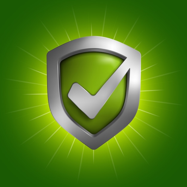 Security shield symbol. Illustration  on background. 