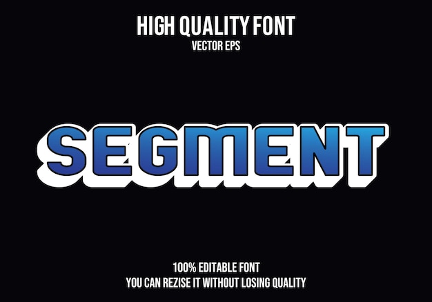 segment editable text font effect