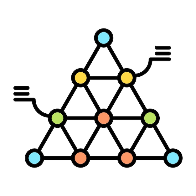 Segmented Pyramid Flat Illustration