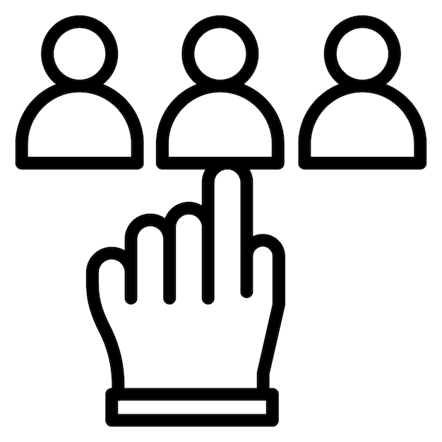 Selection icon vector image Can be used for Human Resource