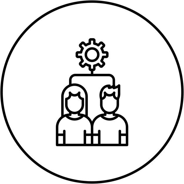 self organizing team icon vector image can be used for agile