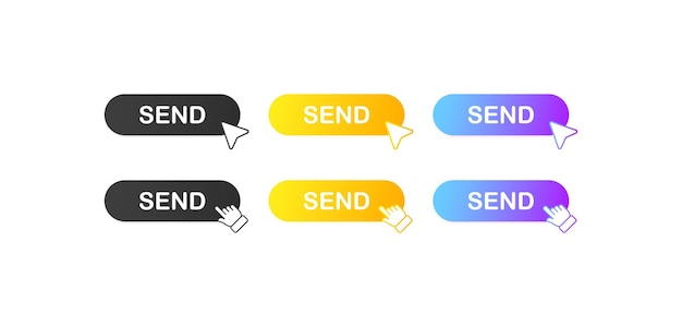 send flat color send button send file website buttonsvector icons