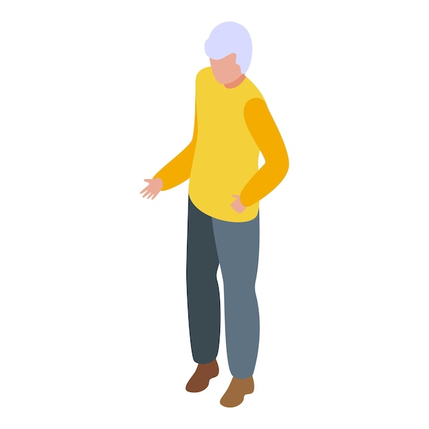 Senior man gesturing while explaining something