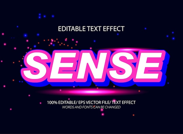 Sense editable text effect and editable text style