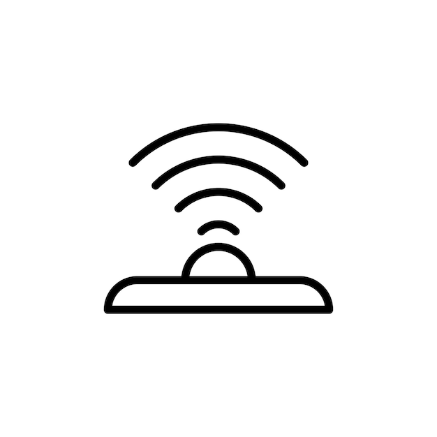 Sensor icon set security motion detector sensor vector symbol smart sensor alarm sign in black filled and outlined style