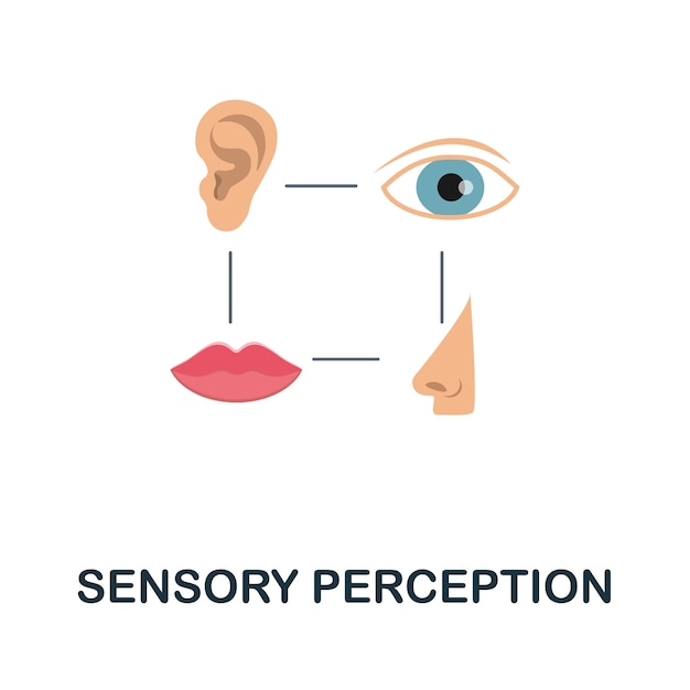 sensory perception flat icon colored sign from personality collection creative sensory perception icon illustration for web design infographics and more