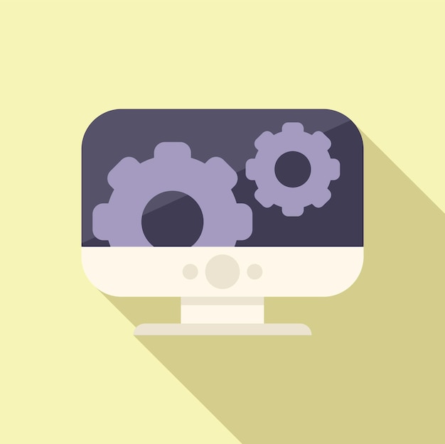 Seo gear computer icon flat vector Explore online