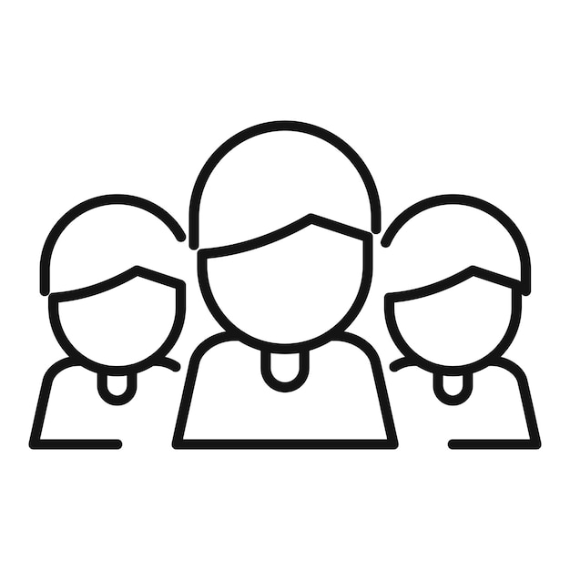 Seo group icon outline vector Hunter goal Focus marketing