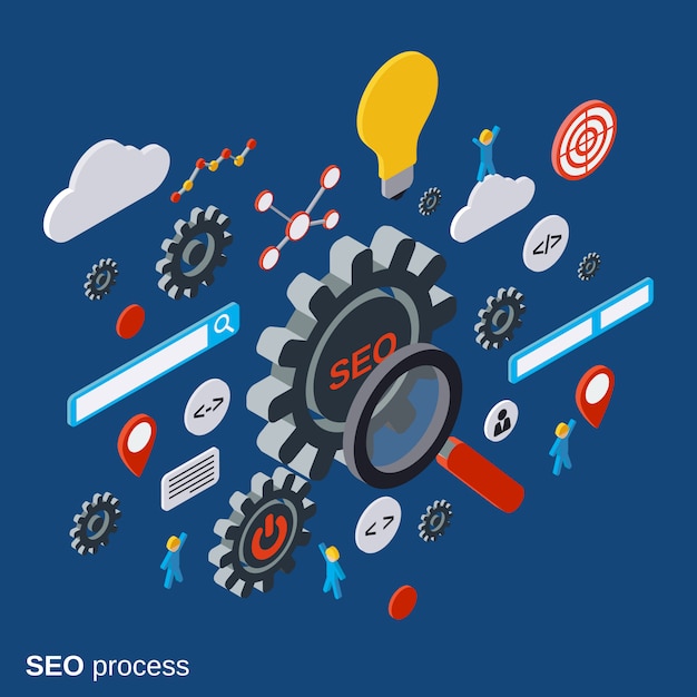 SEO optimering vektor koncept
