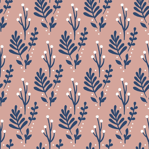 Series of floral seamless pattern in simple hand drawing style for print wallpaper fabric textile