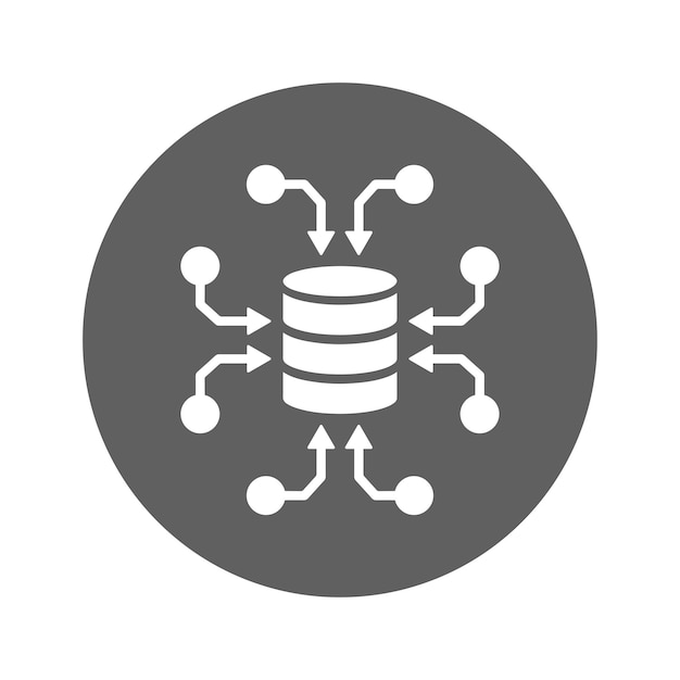 Server collecting data icon