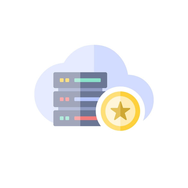 server icon in flat design