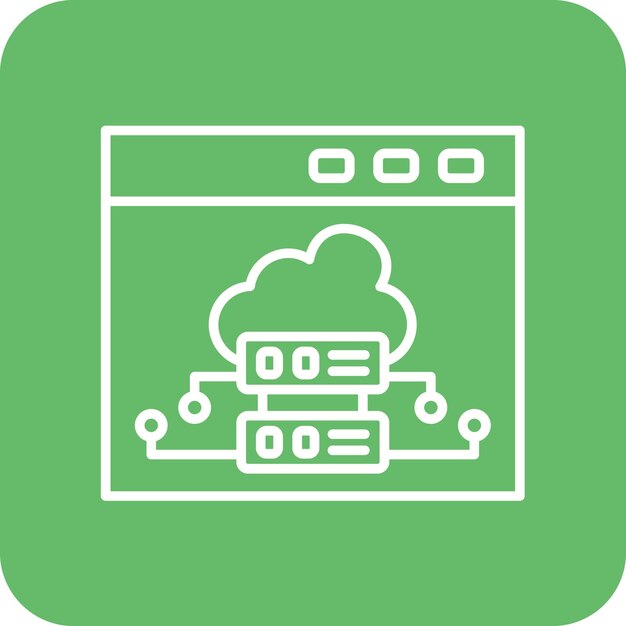 server icon vector image can be used for seo and sem