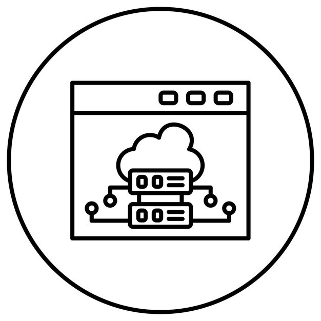 server icon vector image can be used for seo and sem